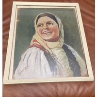 Портрет девушки (С Запорожья?) 35х29 см к/м