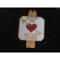 Значок лыжники лучшие любовники