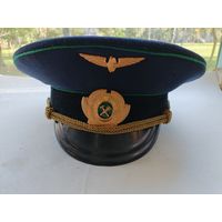 Фуражка железнодорожника МПС СССР. Днепропетровская БЭ фабрика головных уборов, октябрь 1988 г. с квитанцией. размер 58
