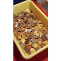 Дореформа 850 монет (примерно) 2,3 кг. Огромная куча старой советской мелочи. С рубля. Мега-Лот Мечты!