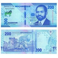 Мозамбик 200 метикал 2024 год UNC (бумага)