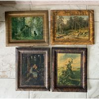 Художественное паспарту с репродукцией 1950-е года