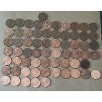 1 цент 1959-2024 МД Филадельфия  погодовка 65 монет.