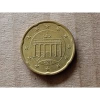 Германия 20 евроцентов, 2011"D". (-U)