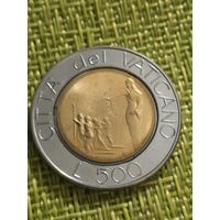 Ватикан 500 лир (Иоанн Павел II) 1991г.