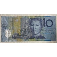 Банкнота 10 долларов 2008 год. Австралия Дама Мэри Гилмор