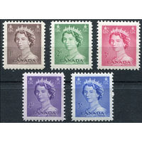 Канада 1953 ** Елизавета II, серия 5 марок (SG 450-454)