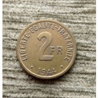 Werty71 Франция 2 франка 1944