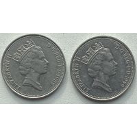 Великобритания 5 пенсов 1989 г. Цена за 1 шт.