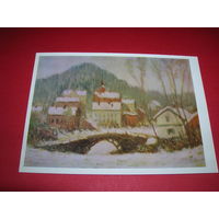 Моне Зимний пейзаж чистая