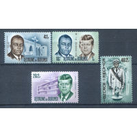 Бурунди - 1966г. - Кеннеди и Рвагасоре - 4 марки - полная серия, MNH [Mi 211 A - 214 A]. #3-Bu-Z-1-19