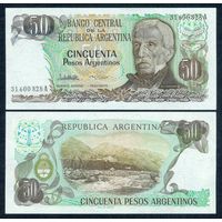 Аргентина 50 песо 1983 год, UNC