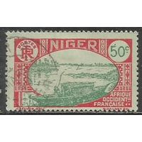 Французский Нигер. Лодка на реке Нигер. 1926г. Mi#42.