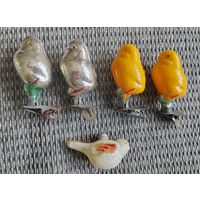 Елочные игрушки. Птички. Птенчики. Цыплята. СССР.