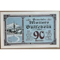 Германия, Австрия 90 геллеров, пфеннигов 1920 г МАТЕРИНСКИЕ ДЕНЬГИ, UNC, редкость-редкость.