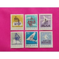 Польша. 400 лет польской почте. ( 6 марок ) 1958 года. ( 10-19 ).