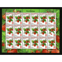 Беларусь. 2004. Стандарт. Клубника В. Лист 6х3