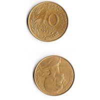 10 сантимов Франция 1989 год