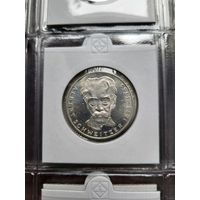 5 марок 1975 G Альберт Швейцер! Штемпель! Серебро 11.2 грамма 625 пробы! ВОЗМОЖЕН ОБМЕН!
