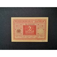 2 марки 1920 года. Германия. UNC. Распродажа.