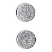 20 грошей Польша 1975 года