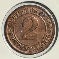 Германия 2 рентенпфеннига, 1924 (F) (холдер)