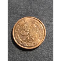 Германия 2 евроцента 2021 F