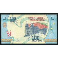 Мадагаскар 100 ариари 2017 г. P97. Подпись 2. Серия J. UNC