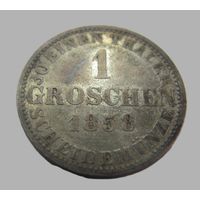 1 грошен  30я часть талера  1858 Гановер