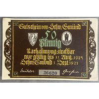 Нотгельд 50 пфеннигов 1921 год. Гмюнд. Веймарская республика.