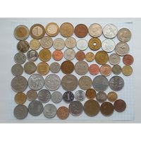 Монеты Азия , 61 штука , без повторов .
