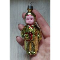 Елочные игрушки, стекло, ребенок, малыш с погремушкой