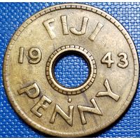 Фиджи 1 пенни 1943 г.