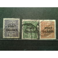 Польша, Порт Гданьск. 1929. Стандарт, надпечатка, полная серия, Mi-7,0 евро гаш.