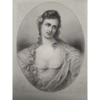 Гравюра середина 19века Франция Париж Оригинал 27х18см. РАСПРОДАЖА КОЛЛЕКЦИИ.