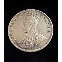 1 рупия  1918г.  Индия. Король Георг 5. Серебро 917пр.