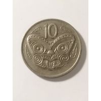 Новая Зеландия 10 центов 1975