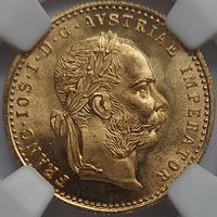 1 дукат 1915 MS-66 (рестрайк) Золото 986 проба