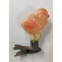 Елочная игрушка СССР.. Цыпленок.