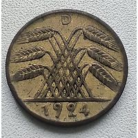 Германия 5 рейхспфеннигов, 1924 D 3-14-6