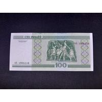 100 рублей 2000 года. Беларусь. Серия кА. UNC