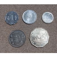 Белиз набор 5 монет 2000-2012 UNC