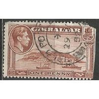Гибралтар. Король Георг VI. Восточные скалы. 1938г. Mi#108.