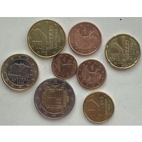 Андорра 1, 2, 5, 10, 20, 50 центов, 1, 2 евро 2019 - 2025 гг. Набор 8 монет