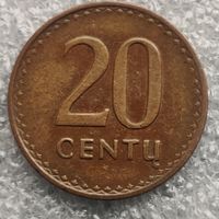 Литва 20 центов  1991 г.
