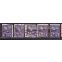 Президенты Известные  Люди Личности США 1938 год лот 11 ОТЛИЧИЯ ПО ПЕРФОРАЦИИ