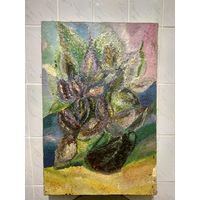 Живопись маслом, мастихином, Корабль цветов 1993 год, Юрий строганов