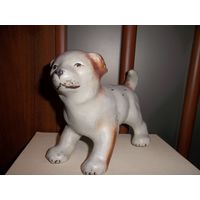 Копилка очень старая . Собака . Алабай . Папье-маше или опилки?