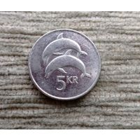 Werty71 Исландия 5 Крон 1996 Дельфины