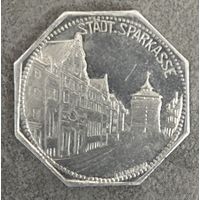 Германия Нюрнберг нотгельд 20 пфеннигов 1919 год. Городская сберкасса . трамвайный жетон